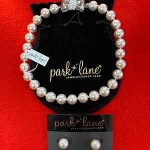 Park Lane faux pearl necklace & earrings